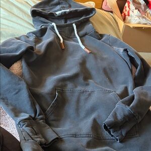 Classic Black Hoodie with Drawstring